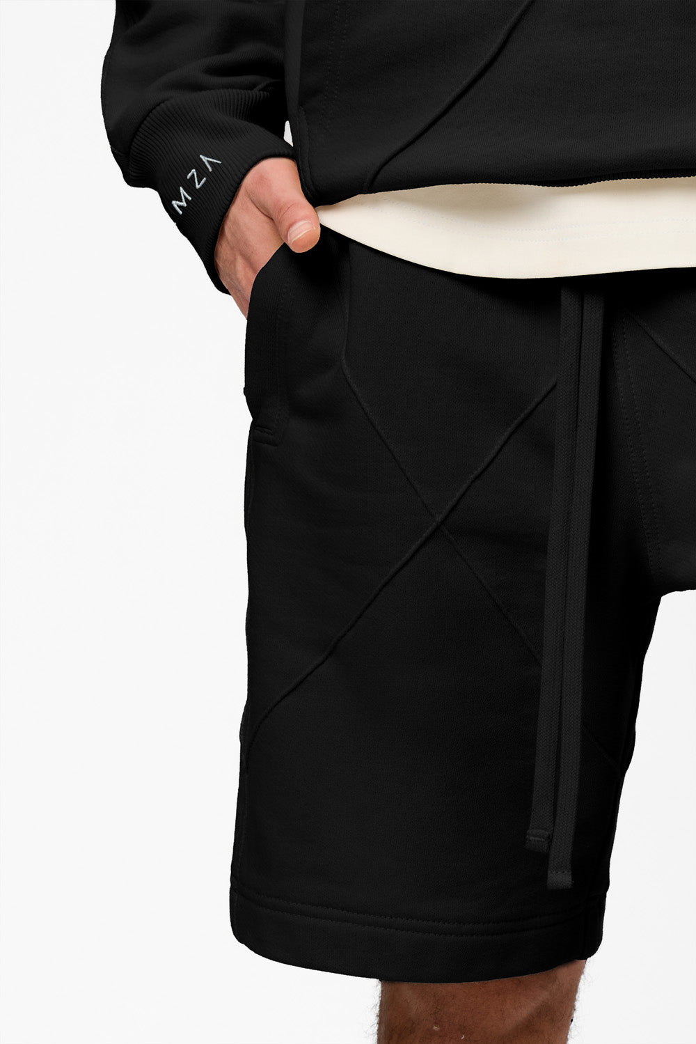 Diamond Black Cotton Shorts