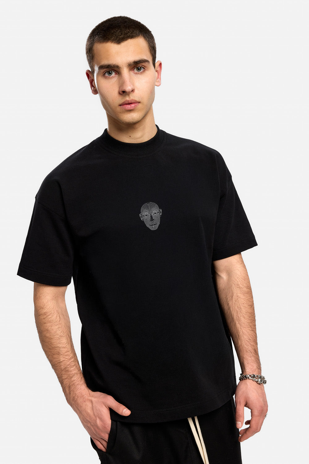 Tricou alb cu imprimeu Riyad