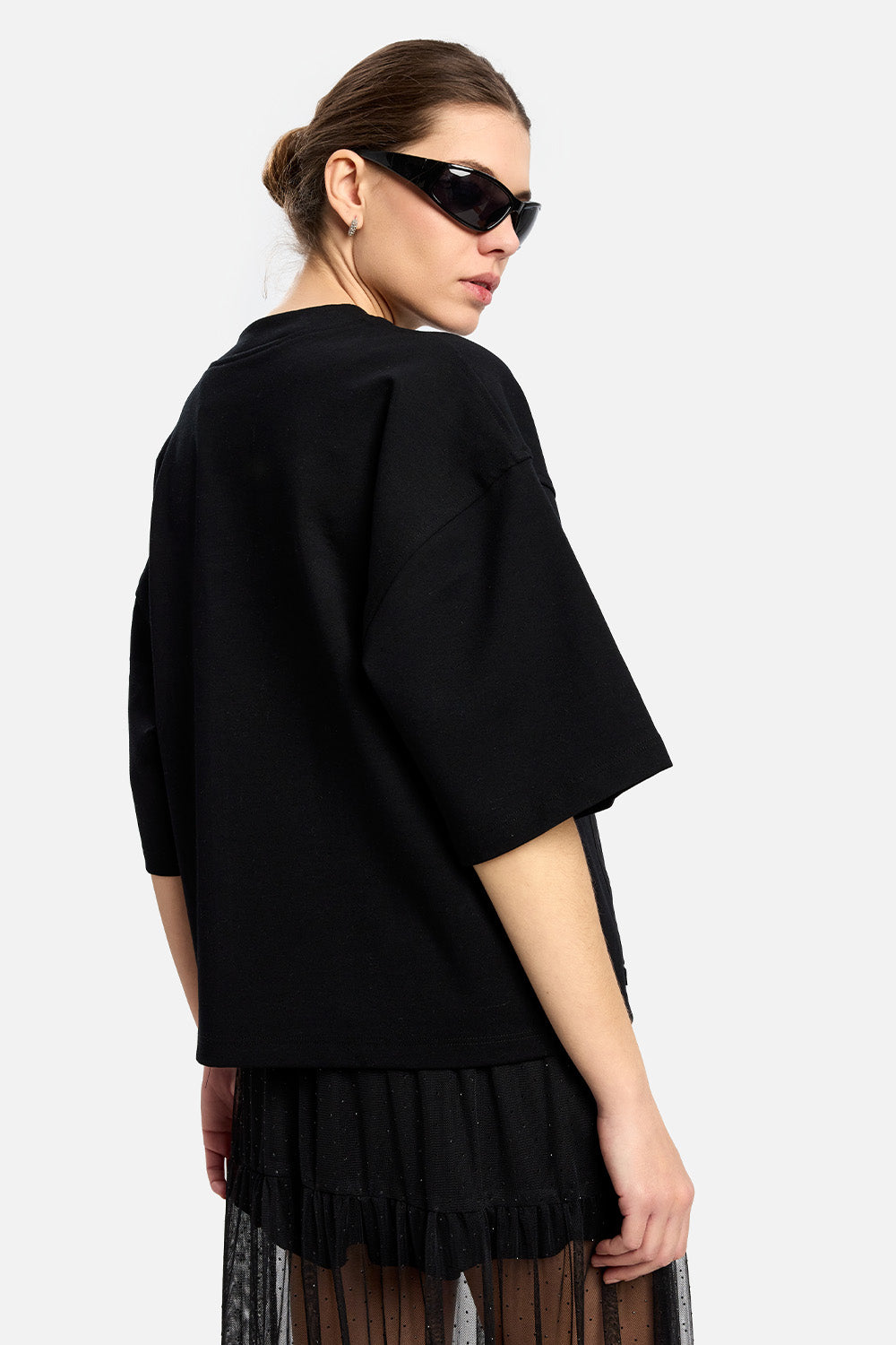 Couture printed Black T-Shirt