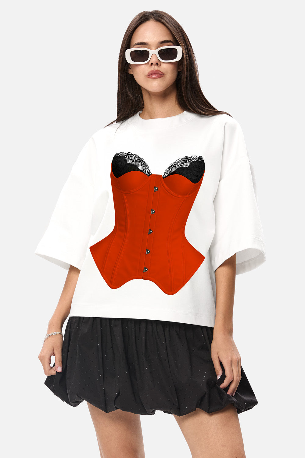 Charmante drukowana koszulka w kolorze Off-White W