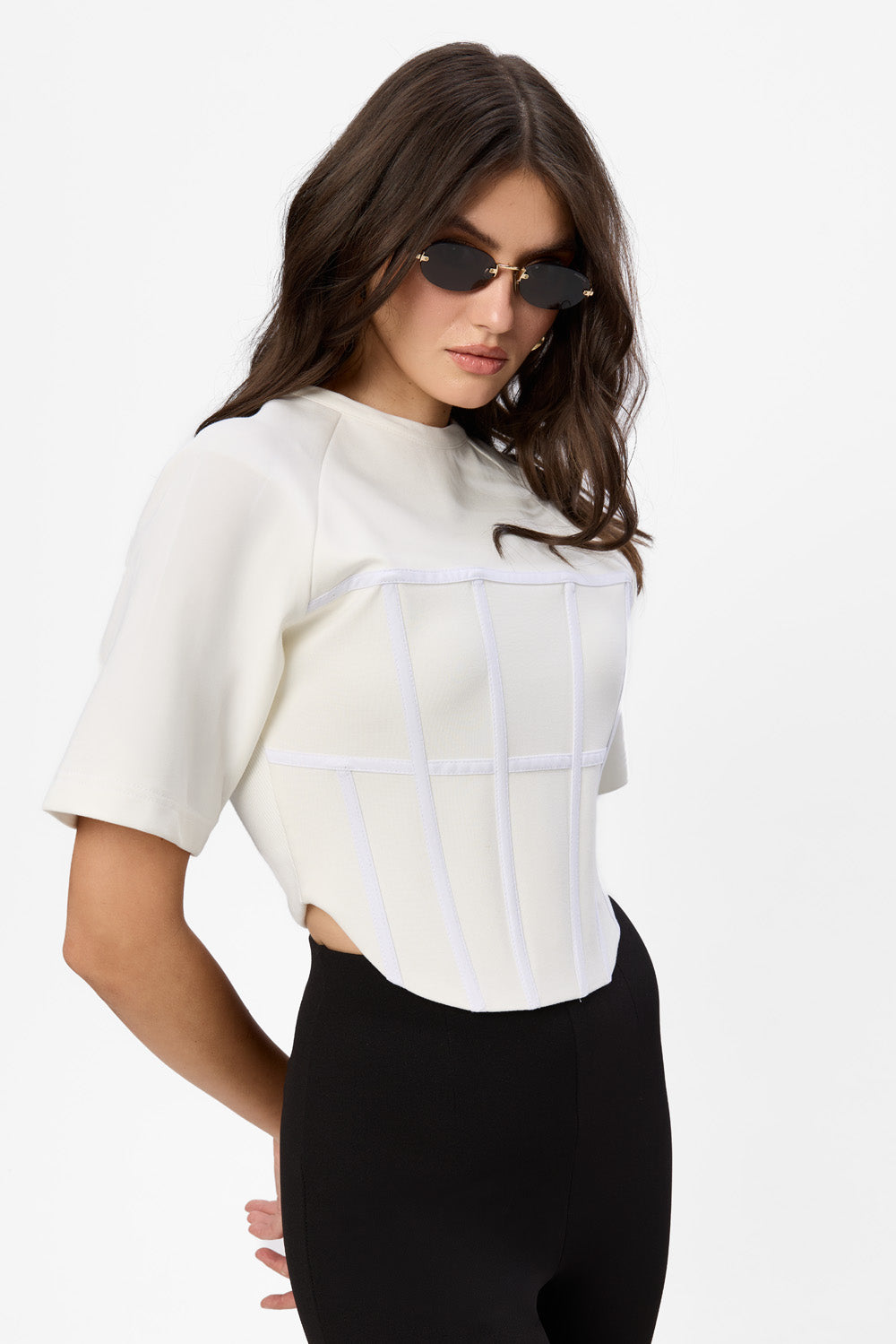Contour Corset Off-White Top