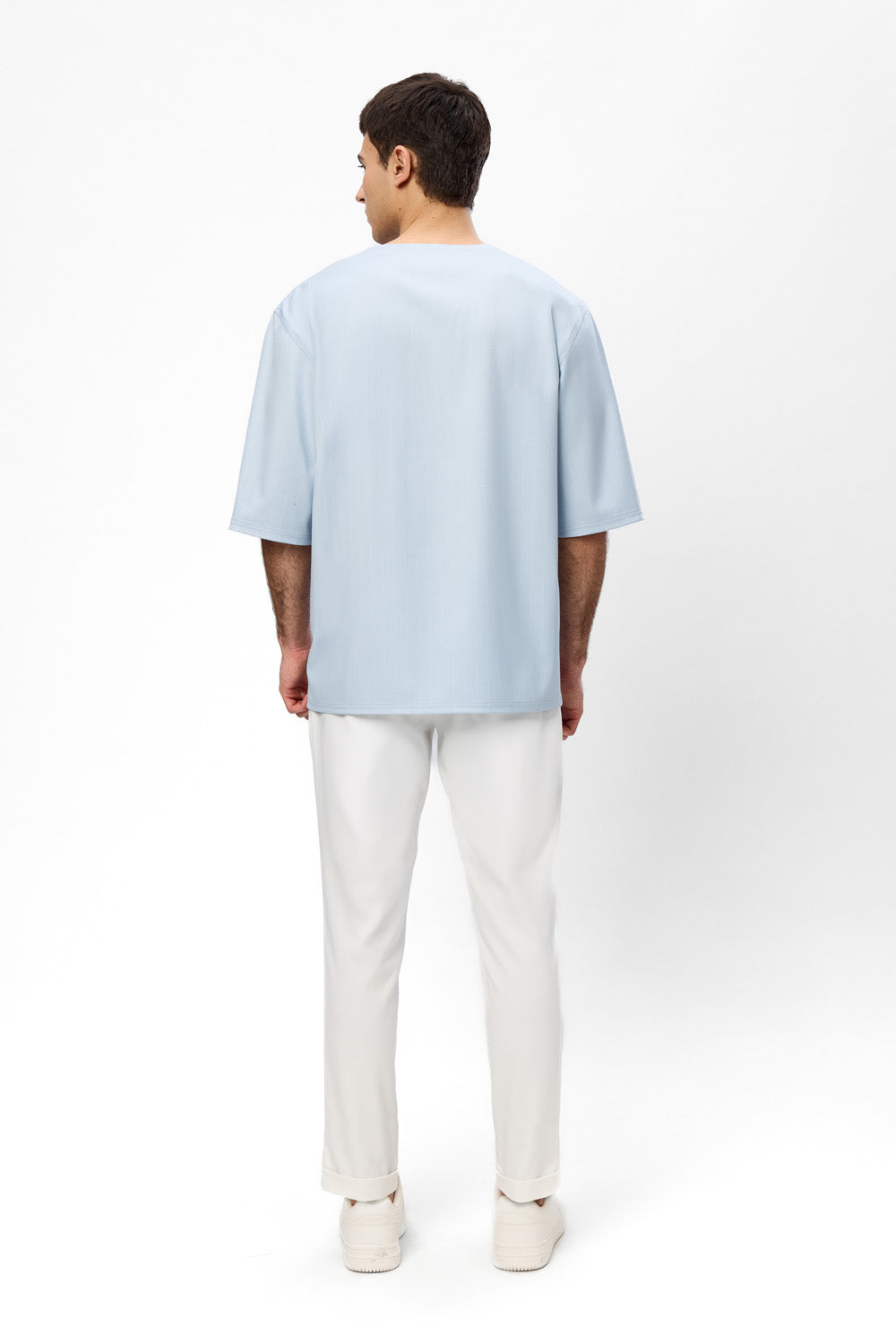 Thom striped light blue cloth T-shirt