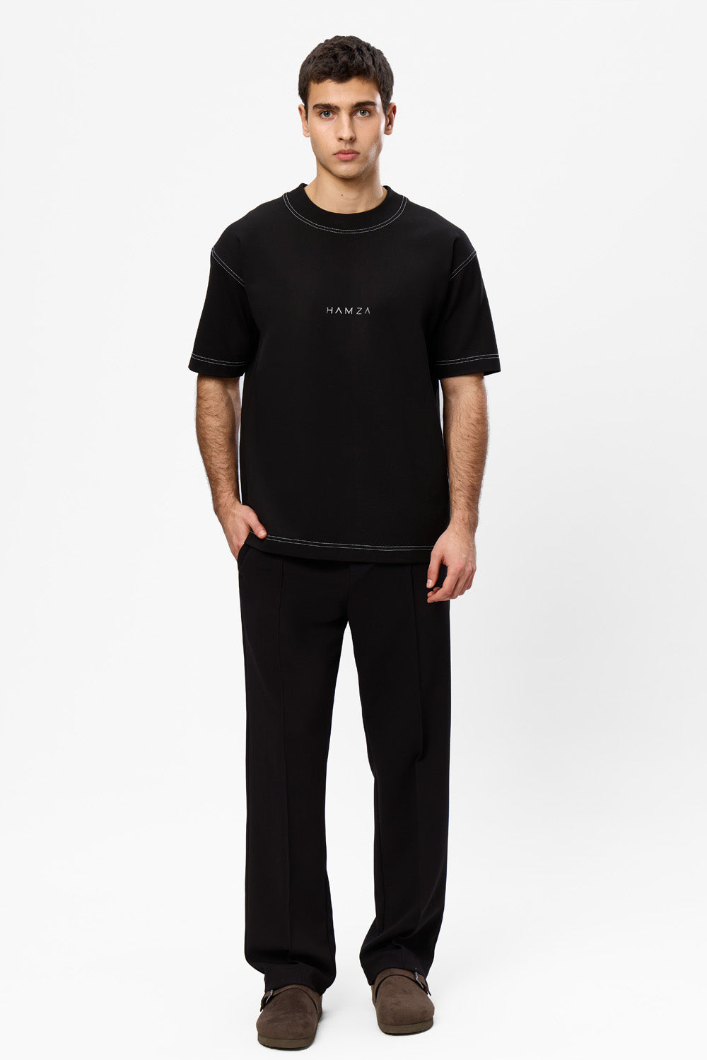 Kira embroidered Black T-shirt