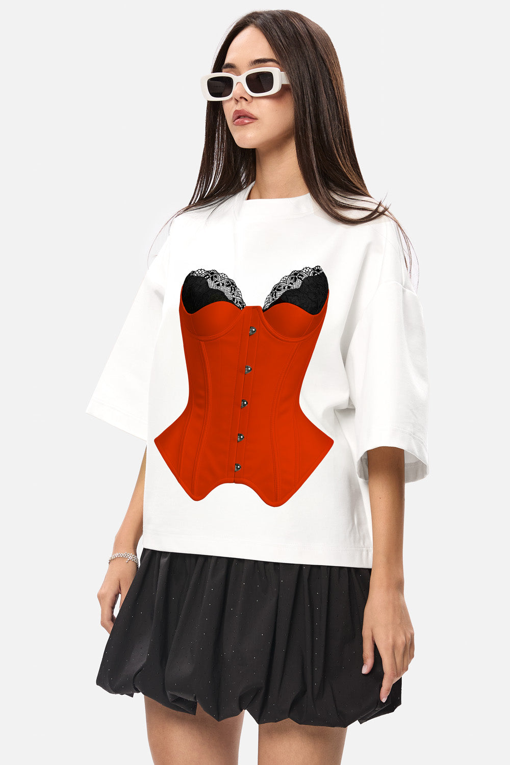 Charmante drukowana koszulka w kolorze Off-White W