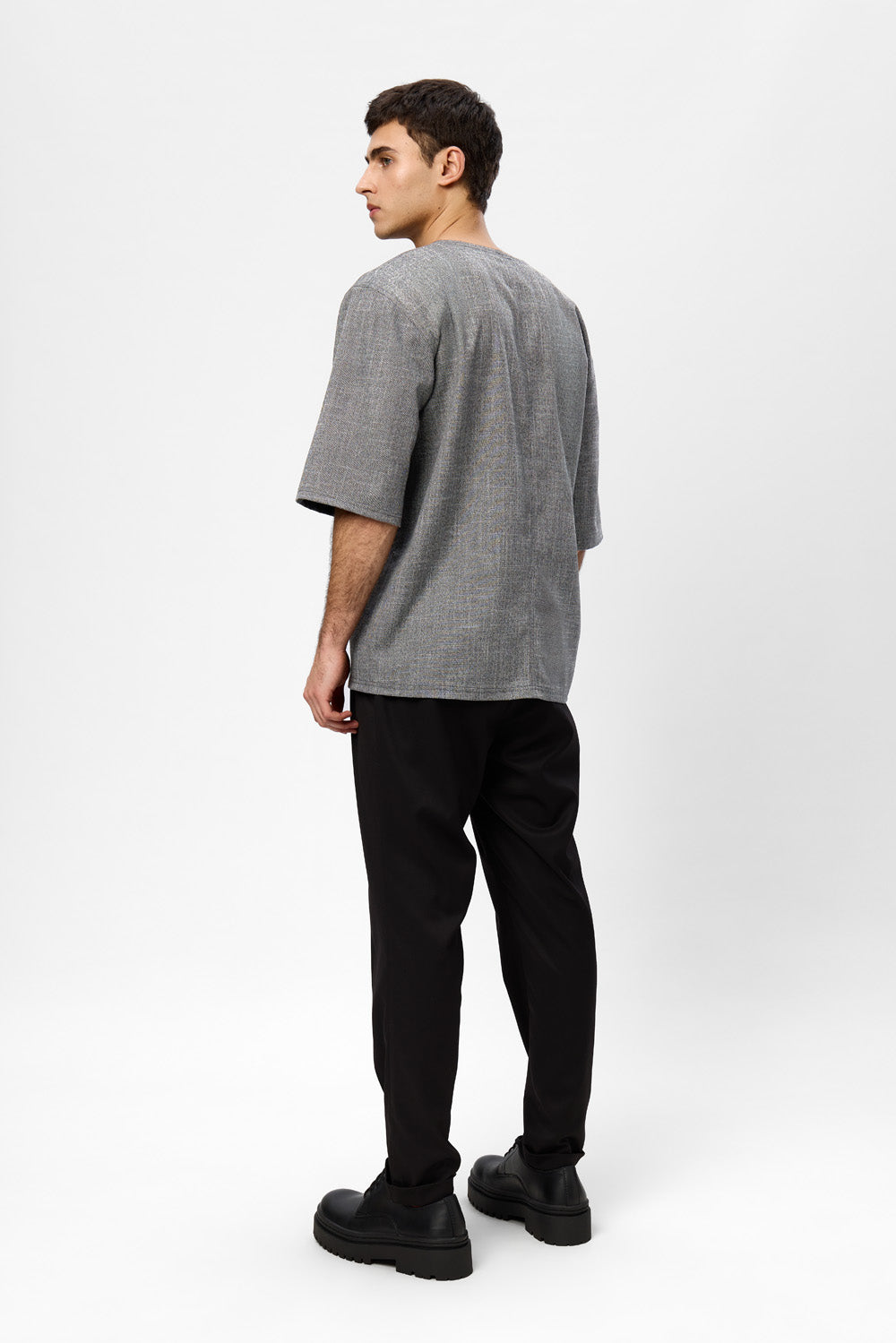 Thom grey melange cloth T-shirt