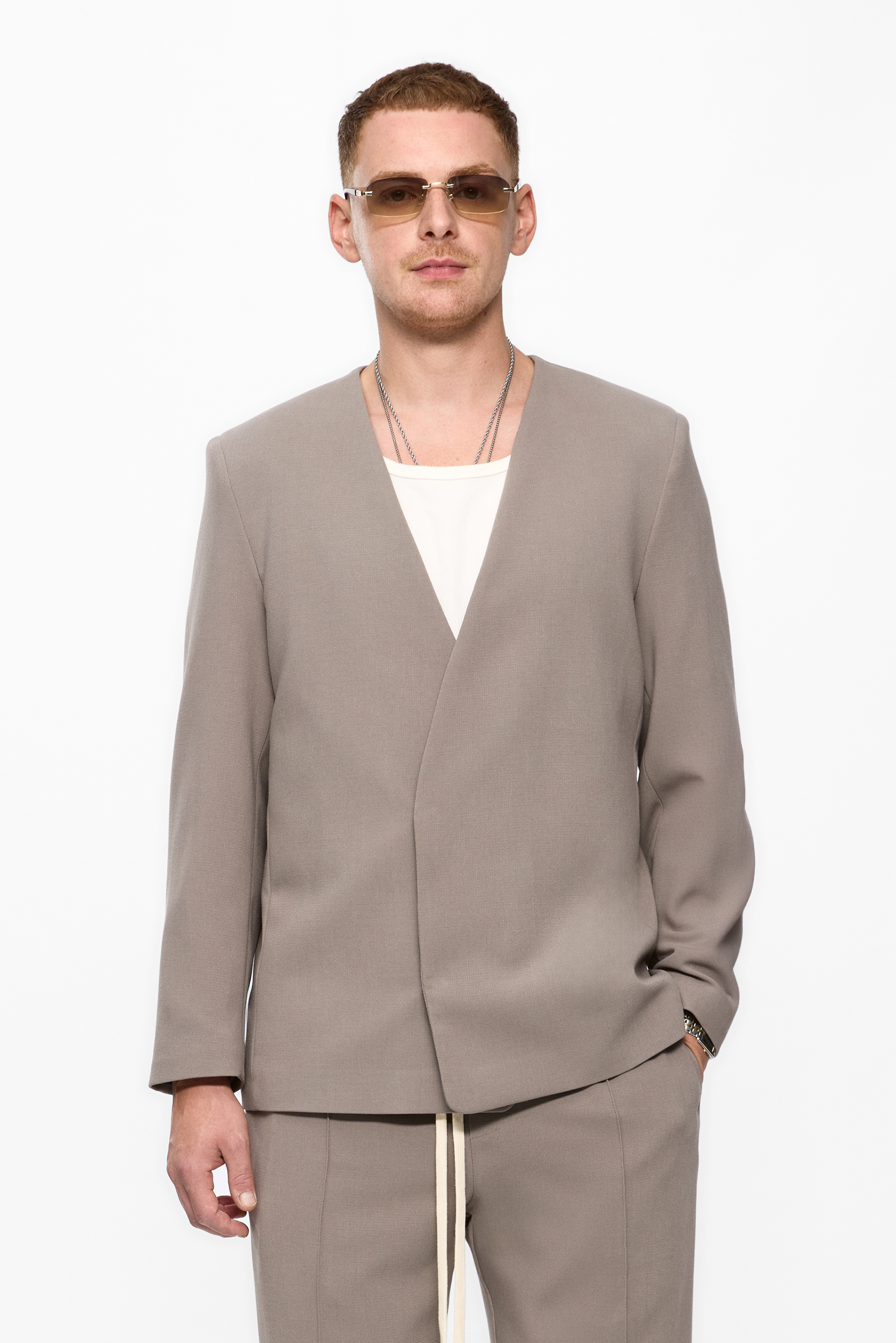 Cardigan 247 | Bărbați | Bej | Stil Modern & Elegant | Confort & Funcționalitate | Atelier Hamza