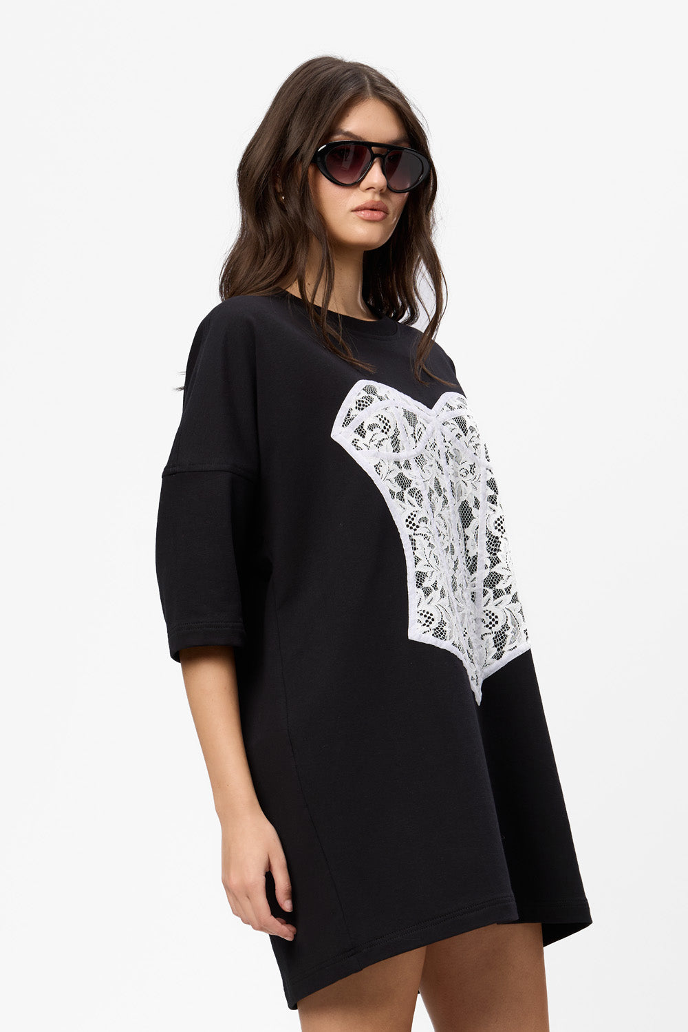 Silhouette Stitched Corset Black Dress