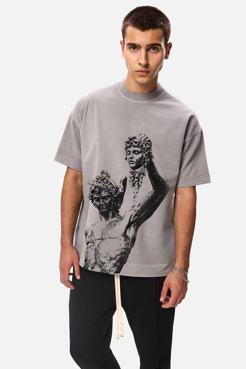 Perseus Szary Drukowany T-shirt