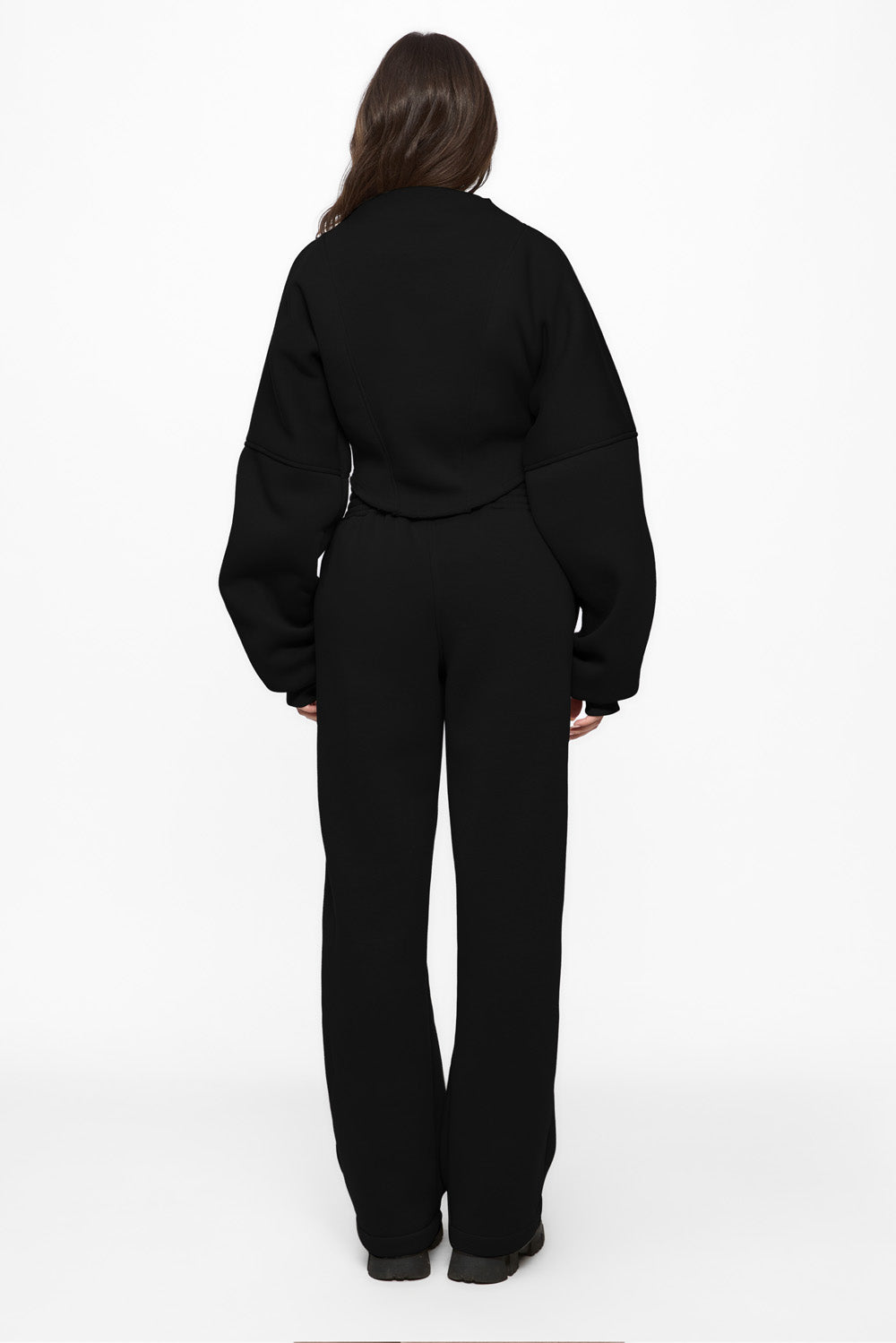 Goddess Black Flared fleece Pants