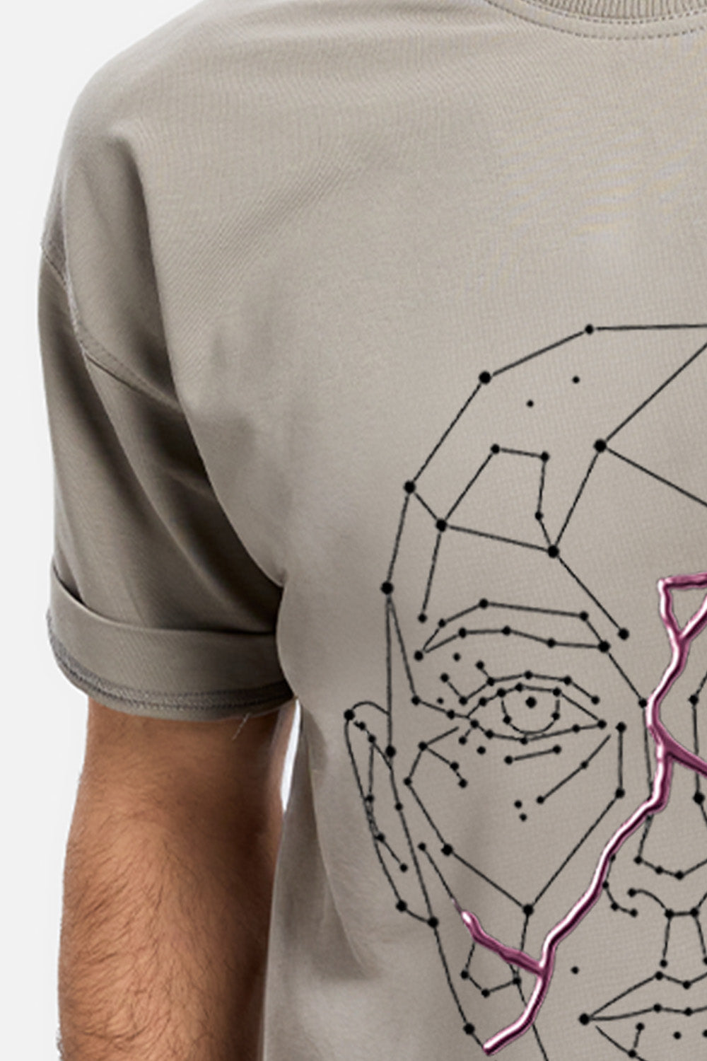 Ginza Printed Grey T-Shirt