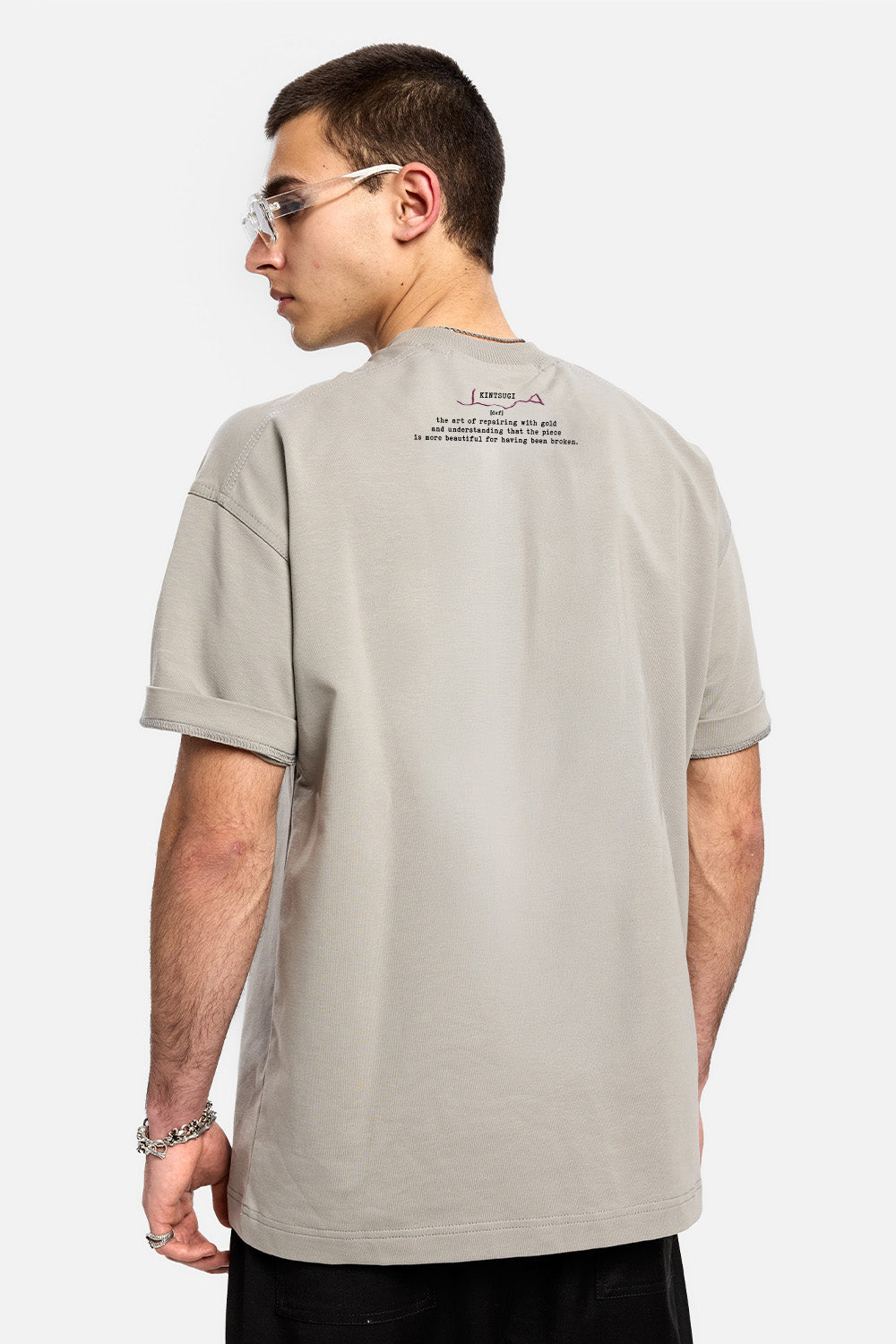 Ginza Printed Grey T-Shirt