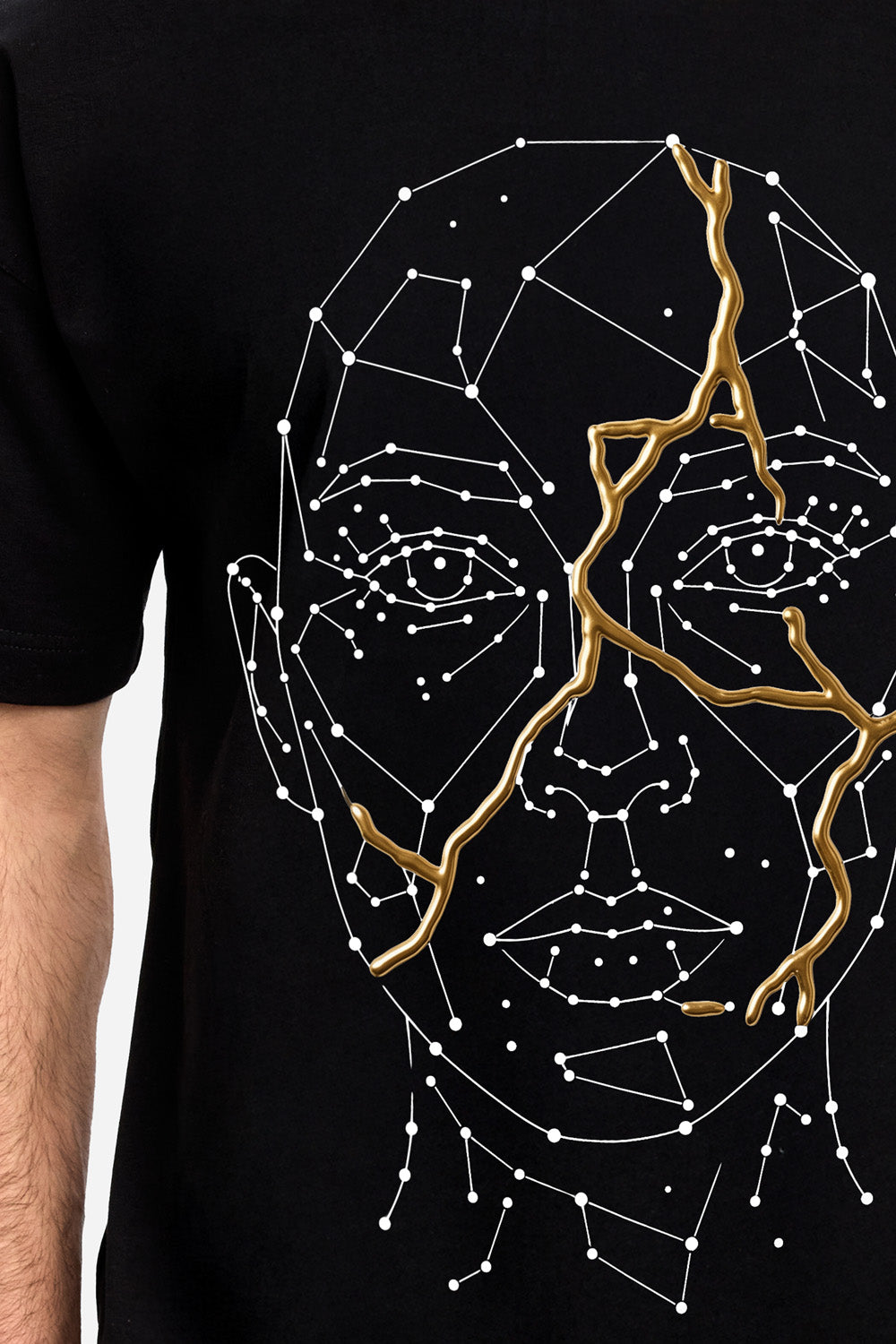 Ginza Printed Black T-Shirt