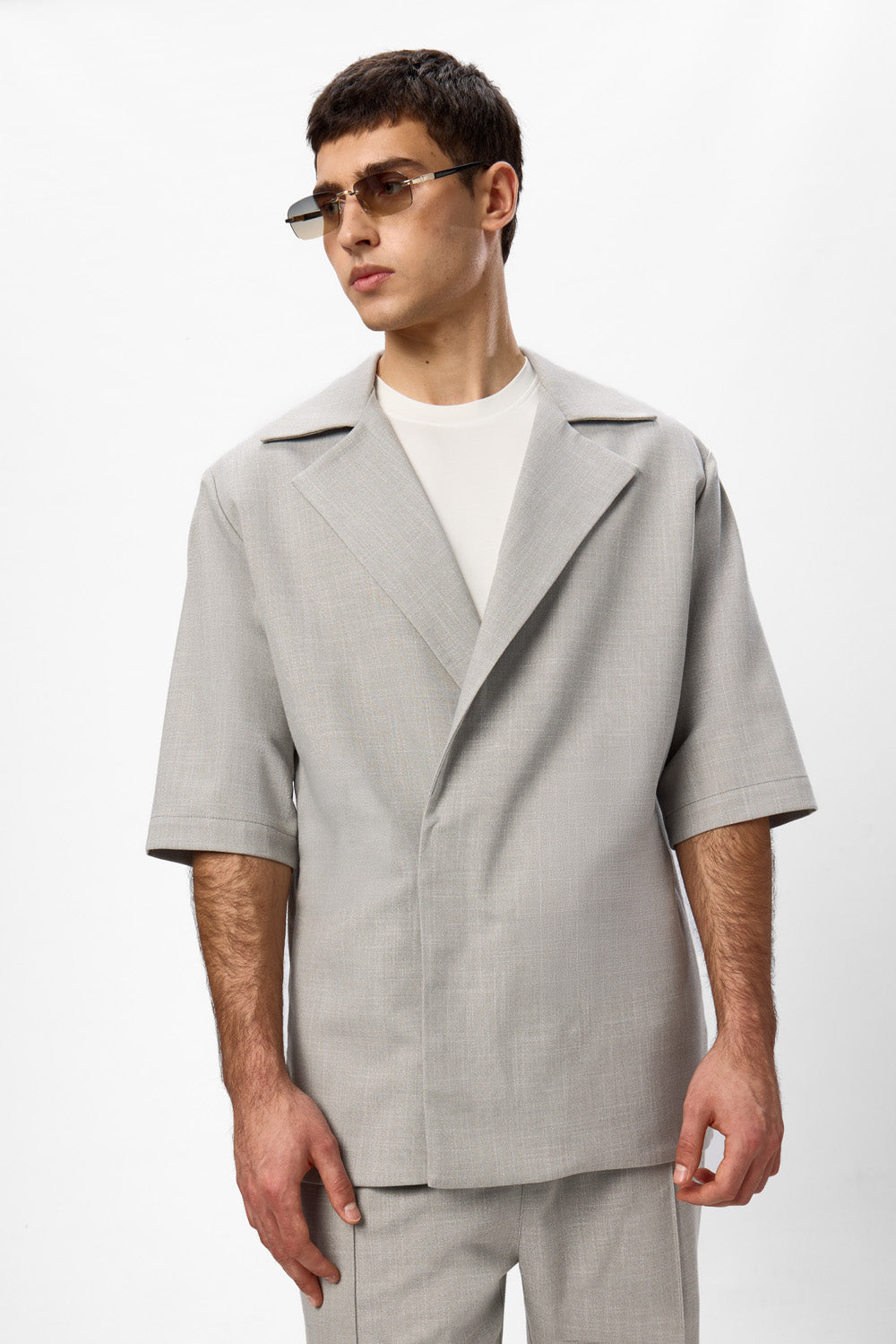 Riviera Grey Melange Cloth Jacket