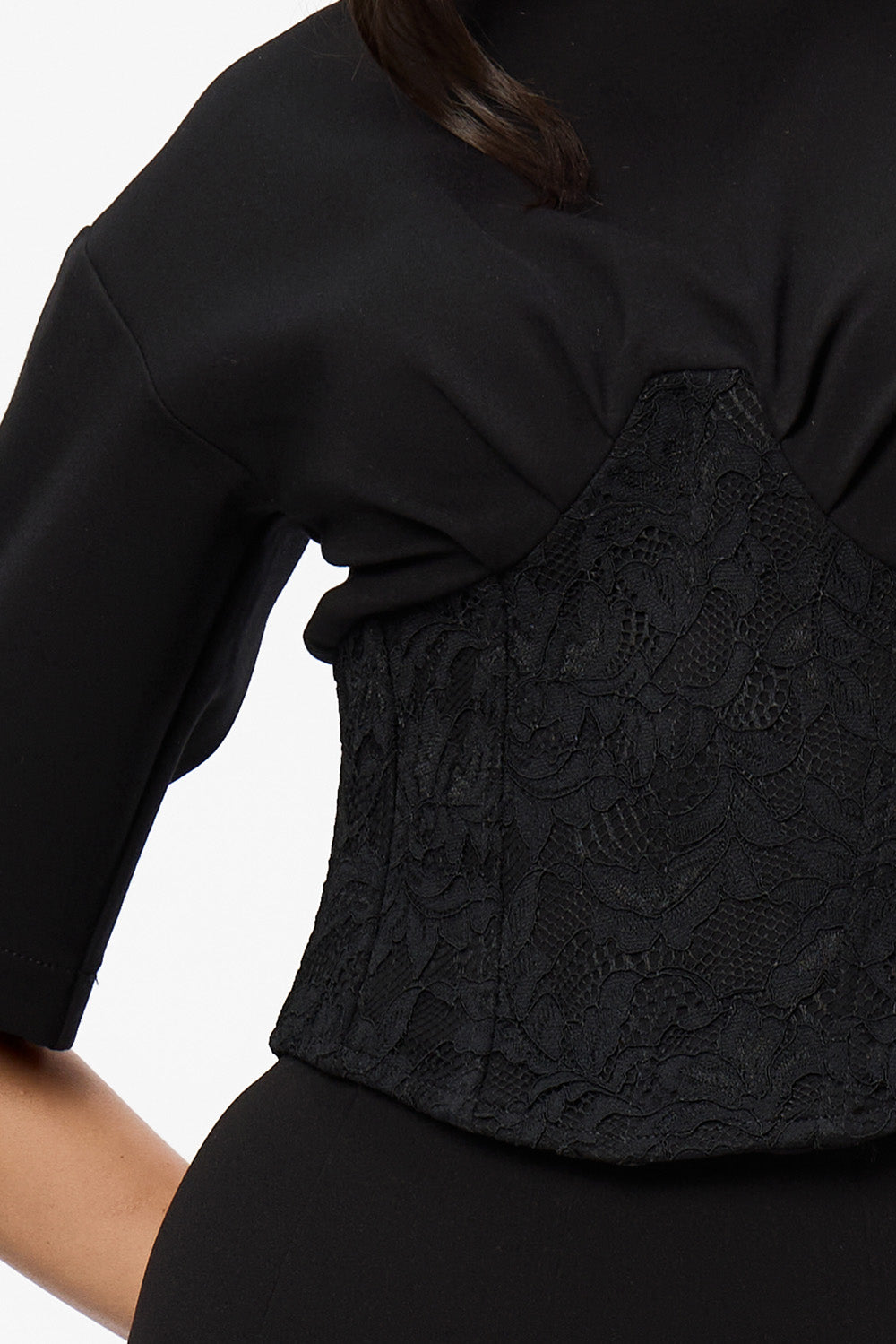 Beżowa koszulka La Perle z nadrukiem W