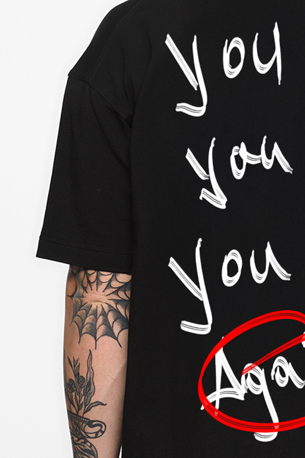 Aky Printed Black T-Shirt