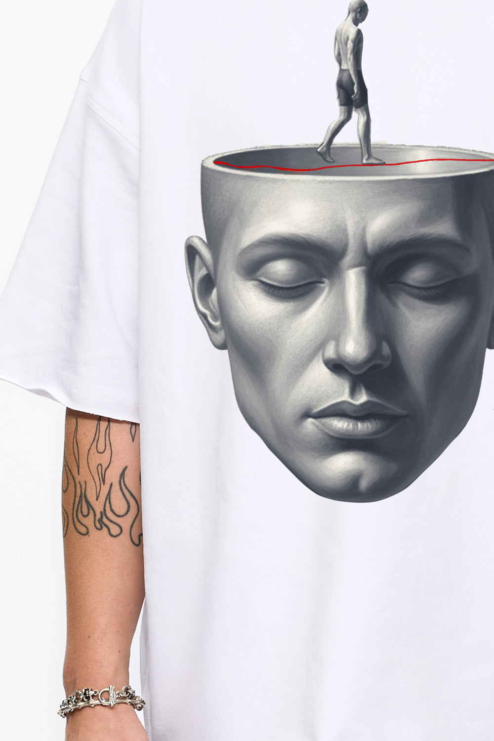 Biały Oversize T-shirt