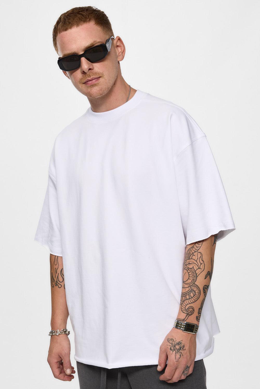 Biały Oversize T-shirt