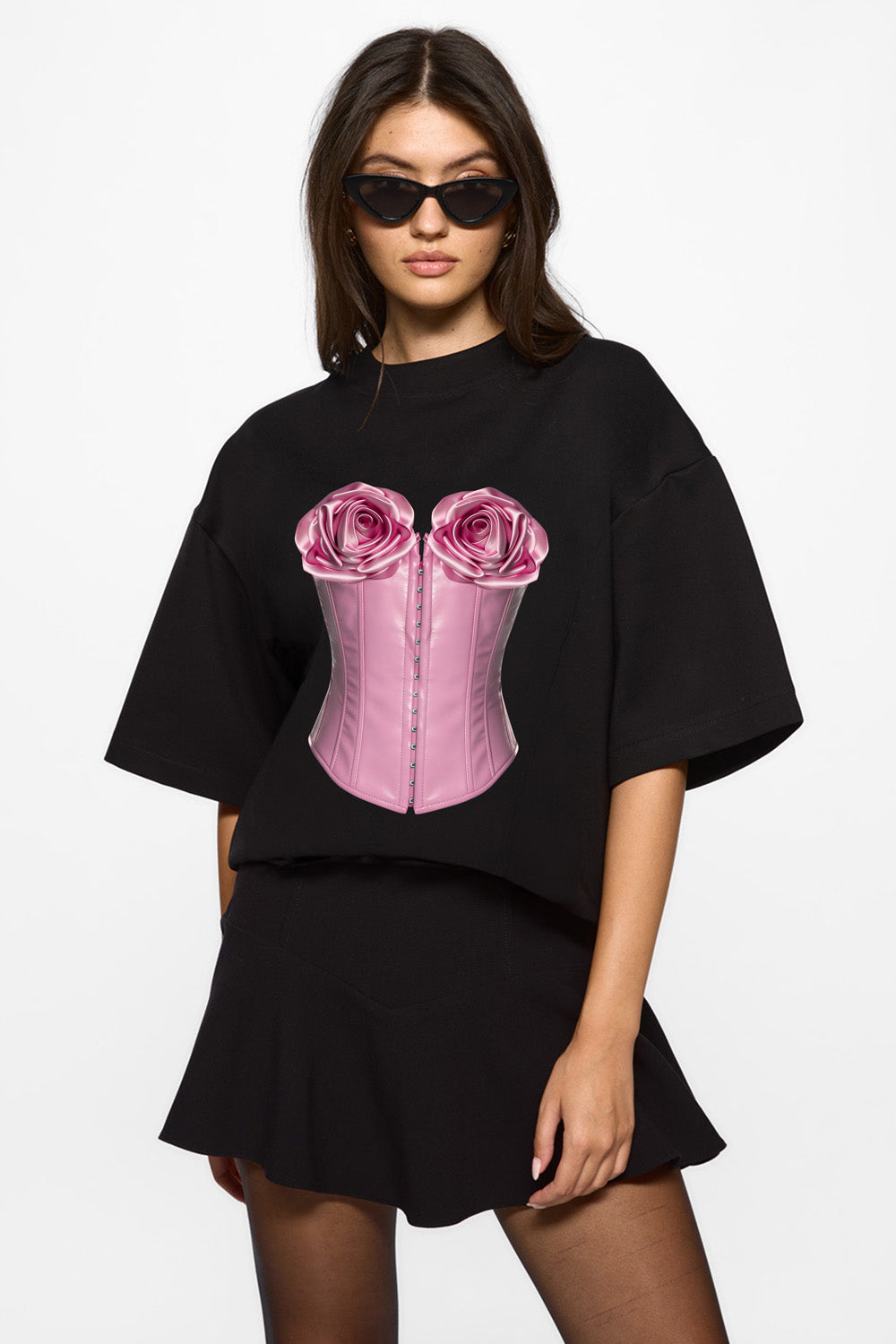 Charmante V2 printed Black T-Shirt