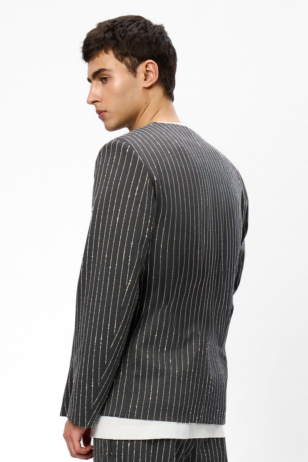 247 Black Striped Blazer