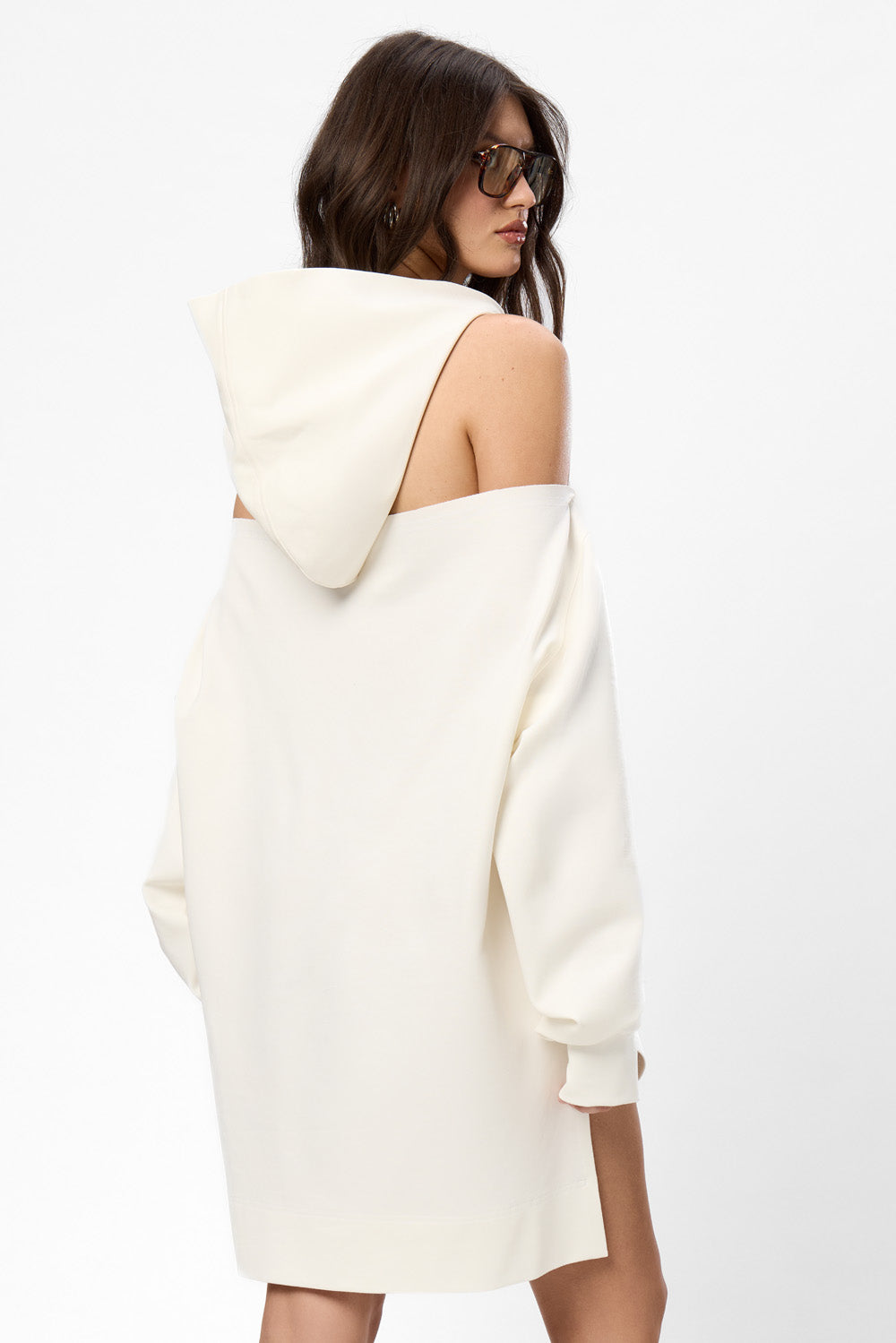 Fragile Riana Off-White Hoodie-Dress
