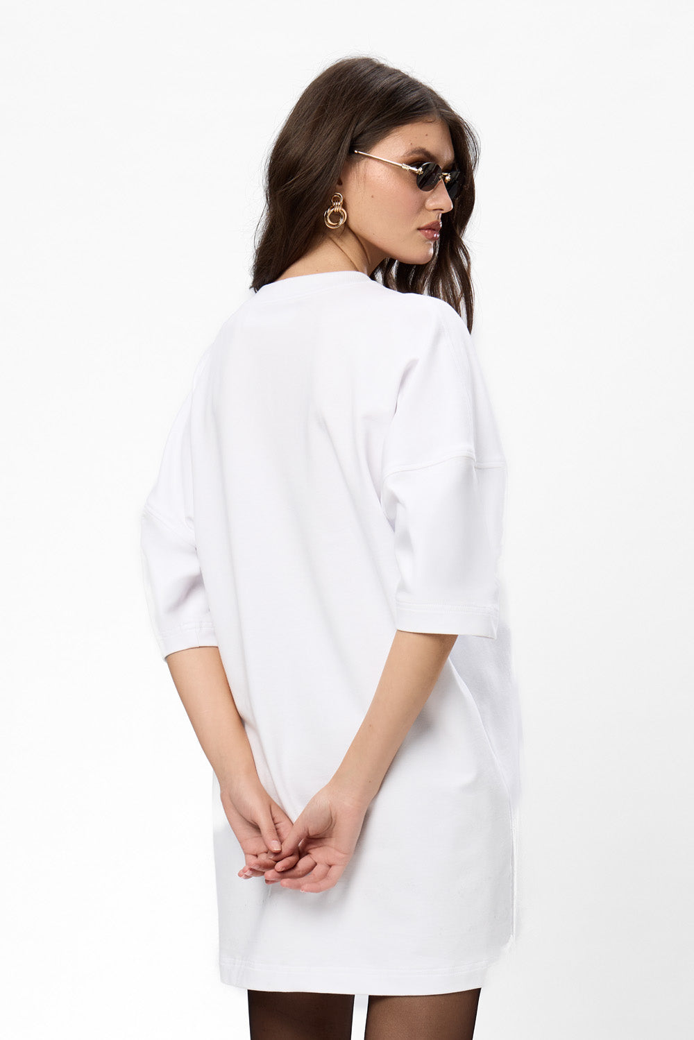 Silhouette Stitched Corset White Dress