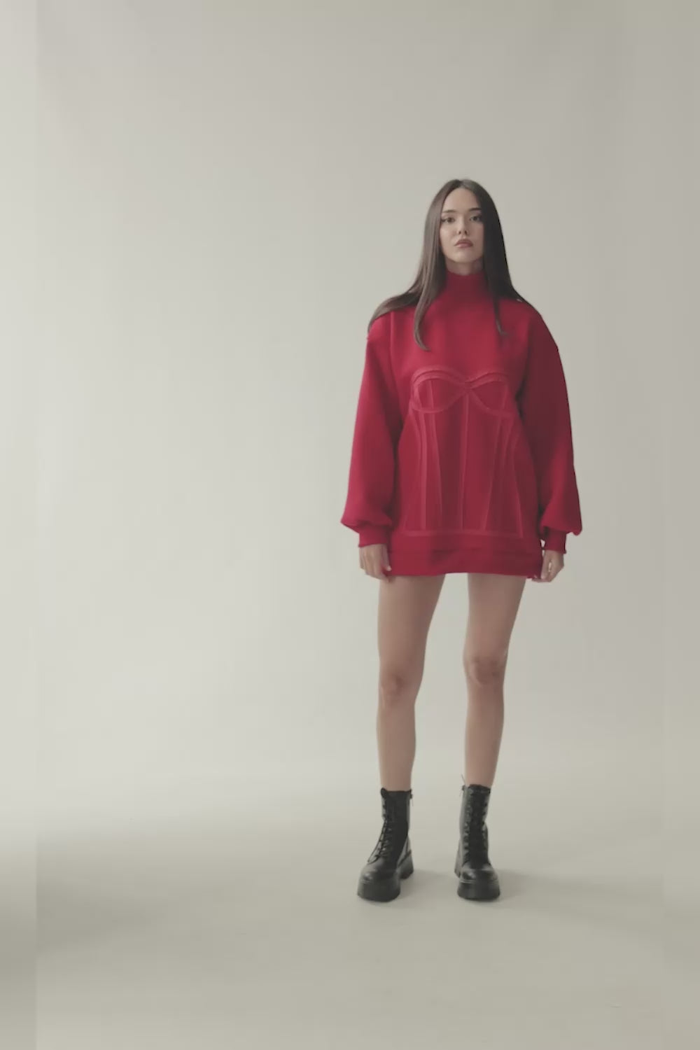Helanca rosie Kora pentru femei, cu broderie si material atasat, confecționat din bumbac premium, ideal pentru ținute casual și streetwear.